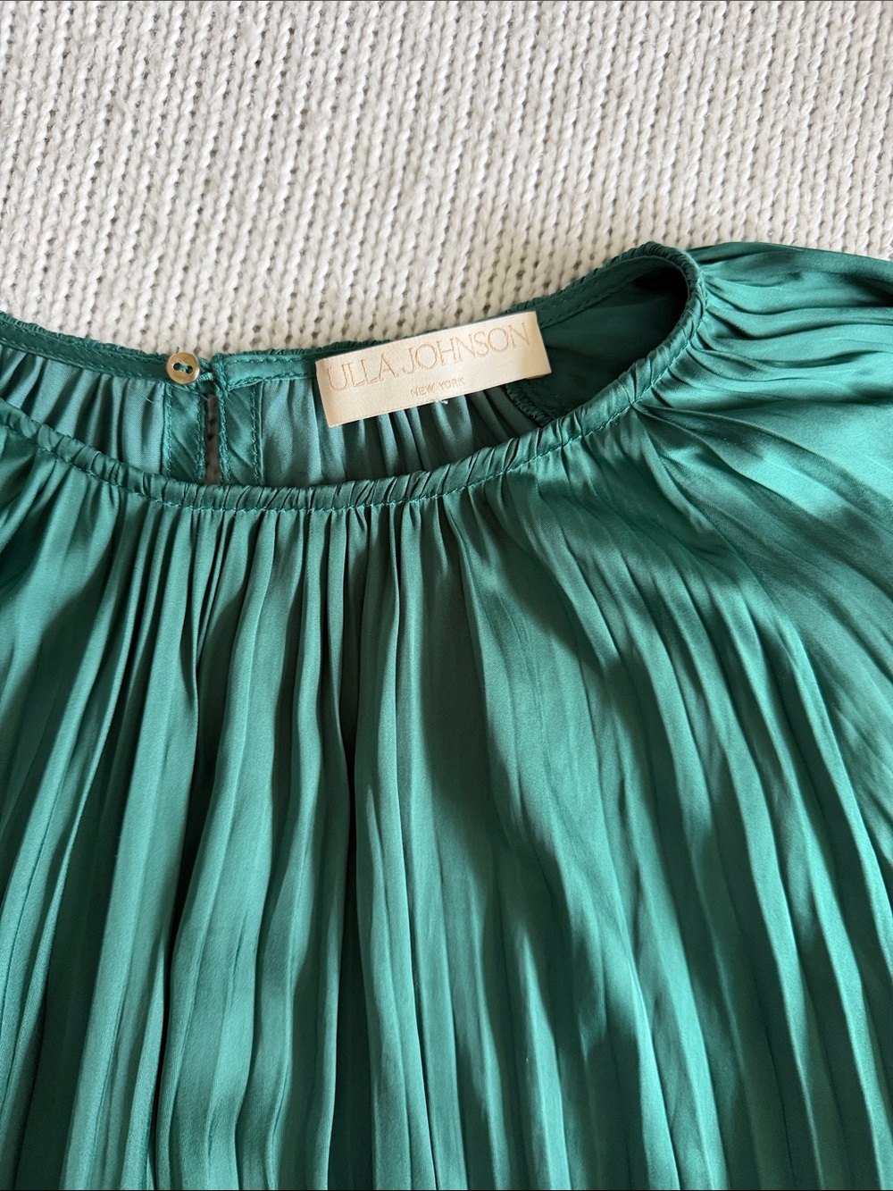 Ulla Johnson Aidy Blouse Emerald Green Size 8 - Picture 6 of 11